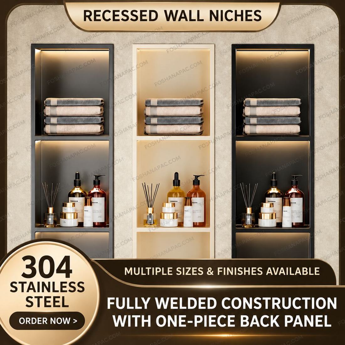 Stainless steel wall niche 18