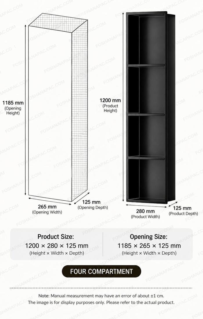 Stainless steel wall niche 22