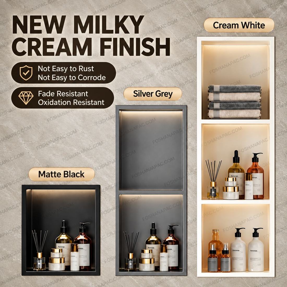 Stainless steel wall niche 2