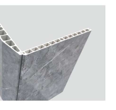 A corner detail showing the surround profile folded round the reveal in one piece
